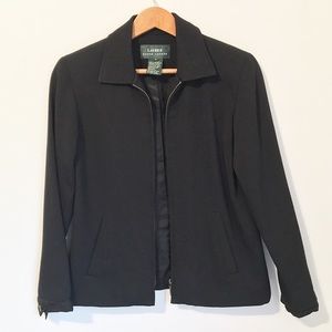 Ralph Lauren 100% wool-milk black zip blazer